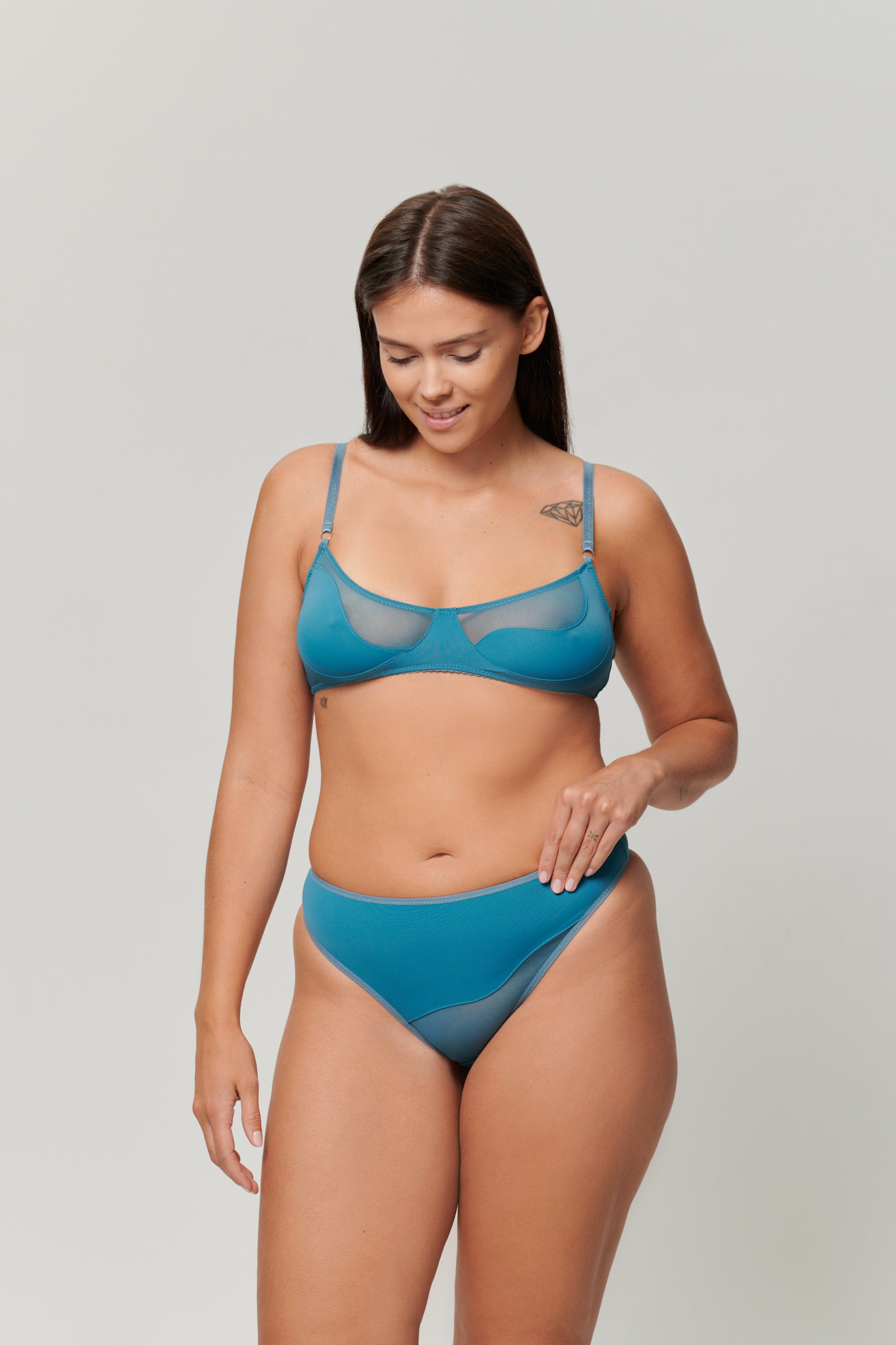 Mesh Soft Bra Teal